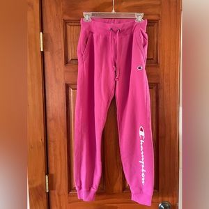 Pink champion women’s sweatpants